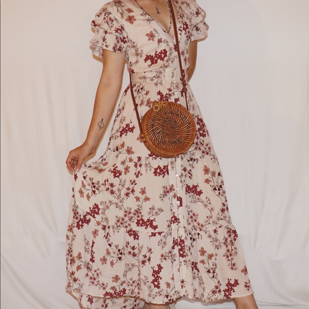 Patron of Peace Button Up Maxi Dress